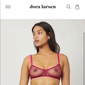 Dora Larson pink lace bralette